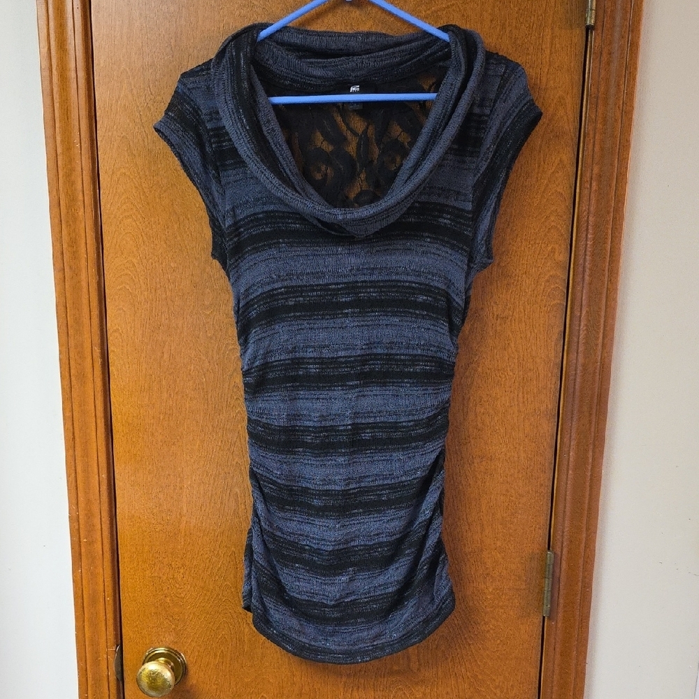 IZ Byer Cowl Neck Lace back Large